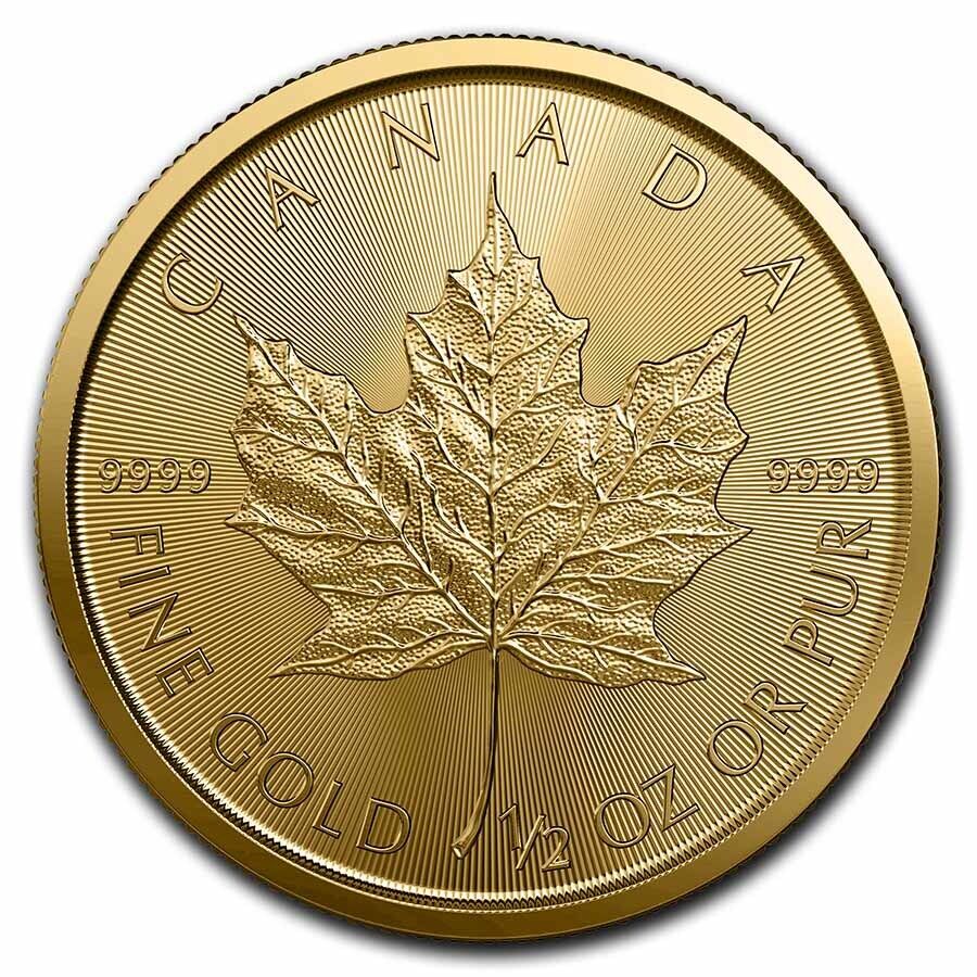 1/2 Unze Maple Leaf 2023 Goldmünze