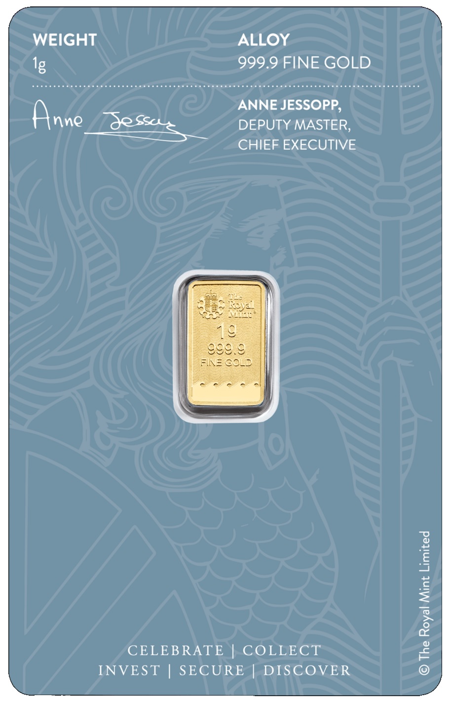 1g Goldbarren Britannia