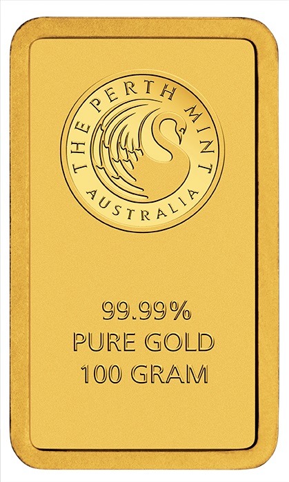 100g Goldbarren Perth Mint