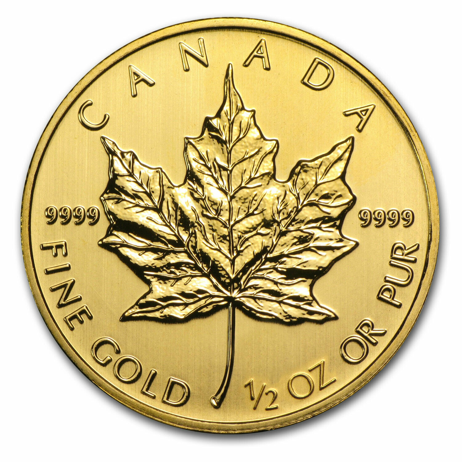 1/2 Unze Maple Leaf, verschiedene Prägejahre Goldmünze